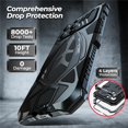 thumbnail image 4 of Compatibility with iPhone 16 Pro Max Case Heavy Duty Protection Rugged Screw Full Body Military Grade Metal Bumper Rubber with Hard Durable Phone Cases Cover Men  2024 Black, 4 of 14