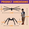 thumbnail image 3 of Joyfy 5 ft Giant Spider Halloween Decorations Outdoor,Poseable Scary Spider Lifelike Hairy Prop for Yard,Haunted House,Tree or Porch Party Decorations,Black, 3 of 9