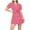 Hot Pink, variant on Sexlip Womens Dress Puff Sleeve Button Detail Belted Waist Soft Fabric Relaxed Silhouette for Casual Outings Pink XL