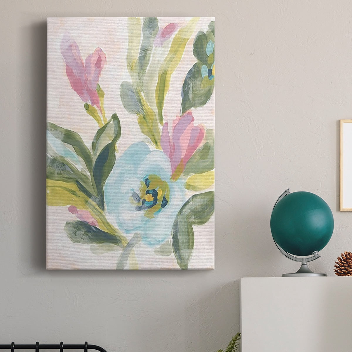 Floral Breeze Fresco II Premium Gallery Wrapped Canvas - Ready to Hang