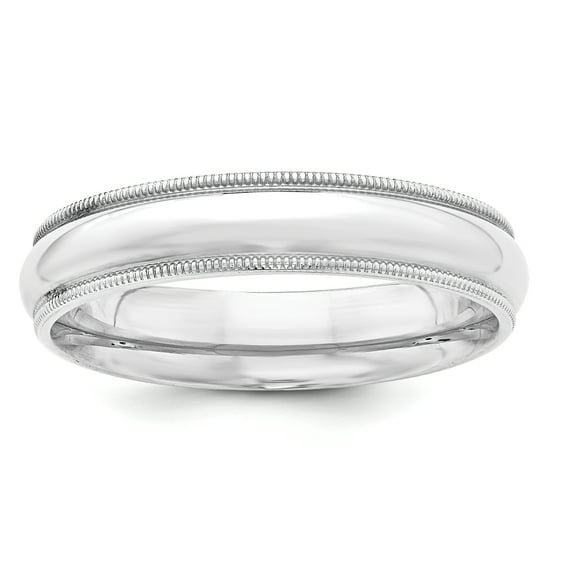 Sterling Silver 5mm Milgrain Comfort Fit Band