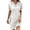 Z1#White609, variant on Puliio Summer Dresses for Women Short Sleeve V Neck Solid Color Ribbed Casual Daily Wear Mini Dress