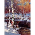 thumbnail image 2 of Heighton, Brent 15x18 Black Ornate Wood Framed with Double Matting Museum Art Print Titled - Snowy Birch, 2 of 4