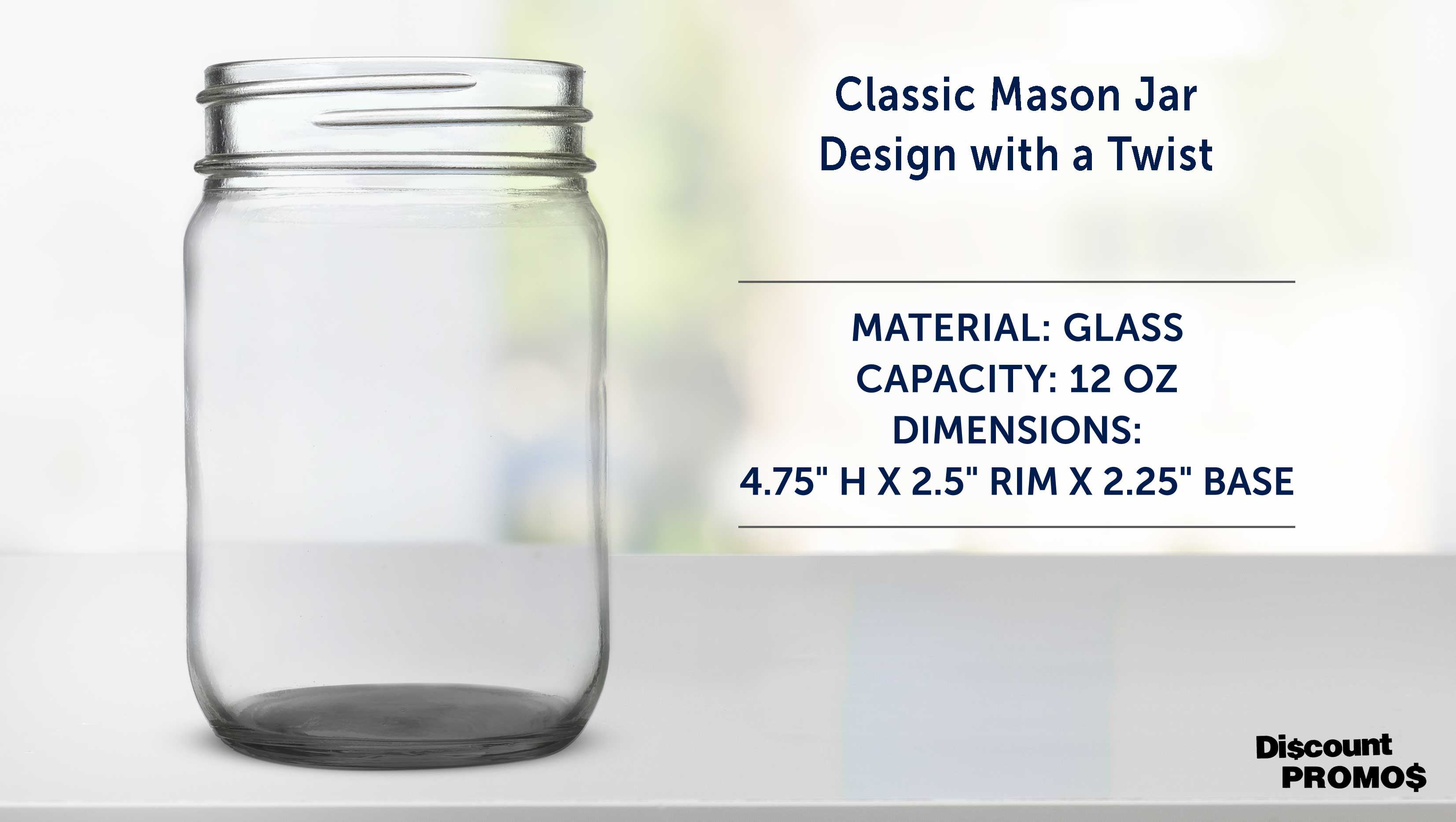Craft Express 4 Pack of 12oz Frosted Mason Jars wi
