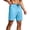 Blue, variant on HOOMEUMY Men Mesh Active Shorts Drying Elastic Drawstring Waist Zipper Side Pockets Contrast Waistband Loose Knee Length Breathable Jogging Training Gym Running Daily Workout Shorts Outdoor Wear