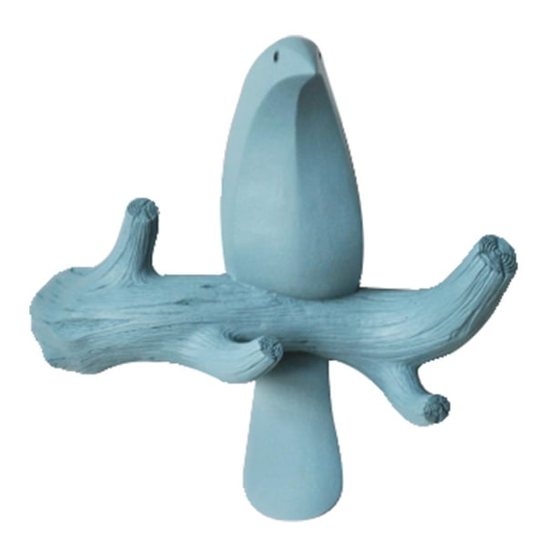 Pájaro en Ropa Puerta Entrada Lve Soporte de almacenamiento de montaje en pared Azul un Zulema Perchas de resina para pájaros