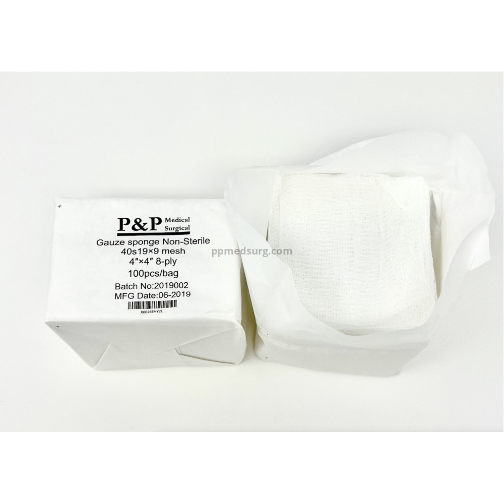 Gauze Surgical Sponges Cotton NON STERILE Woven 8-ply High Grade Quality 4"x4" Class I(a) All Purpose Pads Case of 10 000