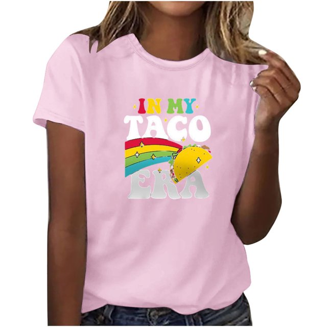 Shorts pour Femmes, T-Shirts pour Femmes, Chemises Mayo pour Femmes Fête Mayo Festival Manches Courtes Tee Blouses, Blouses pour Femmes, Blouses pour Femmes Mode