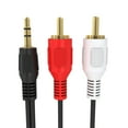thumbnail image 3 of Cmple - 3.5mm to RCA Cable 6ft RCA to AUX Cord Adapter 2 RCA Y Splitter Stereo Audio Auxiliary Cord 1/8 to RCA Male to Male for Speakers, Headphones, Home Audio System, Home Theater, 3 of 7