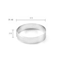 thumbnail image 3 of Molde de anillo de pastel perforado 304, molde de acero inoxidable, modelo redondo de fijación, galleta Feliz Sencillez, 3 of 5