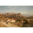 thumbnail image 2 of Colman, Samuel 14x11 White Modern Wood Framed Museum Art Print Titled - The Hill of the Alhambra, Granada, 2 of 4
