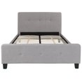 thumbnail image 2 of Tribeca Full Size Tufted Upholstered Platform Bed in Light Gray Fabric, 2 of 6
