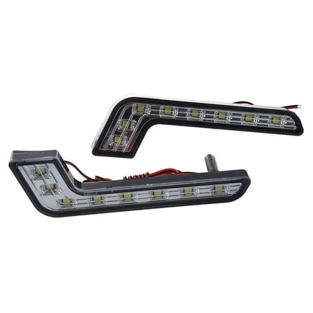 2 * Super Bright White 8 LED DRL Car Daytime Running Driving Light