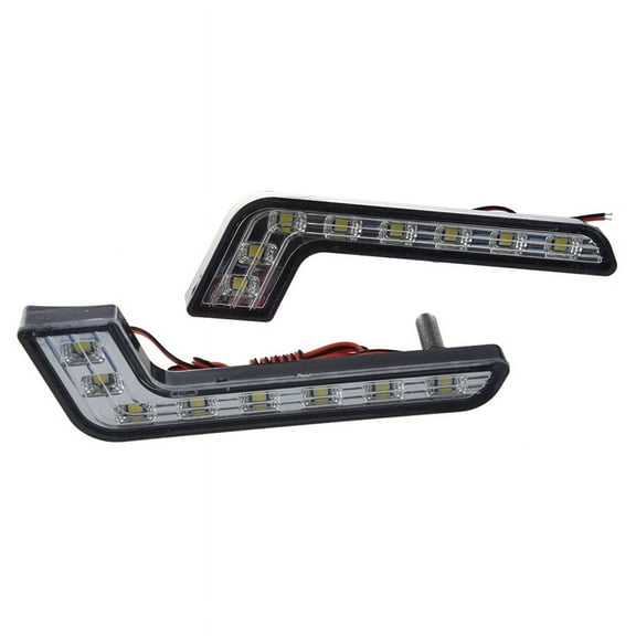 2 * Super Bright White 8 LED DRL Car Daytime Running Driving Light