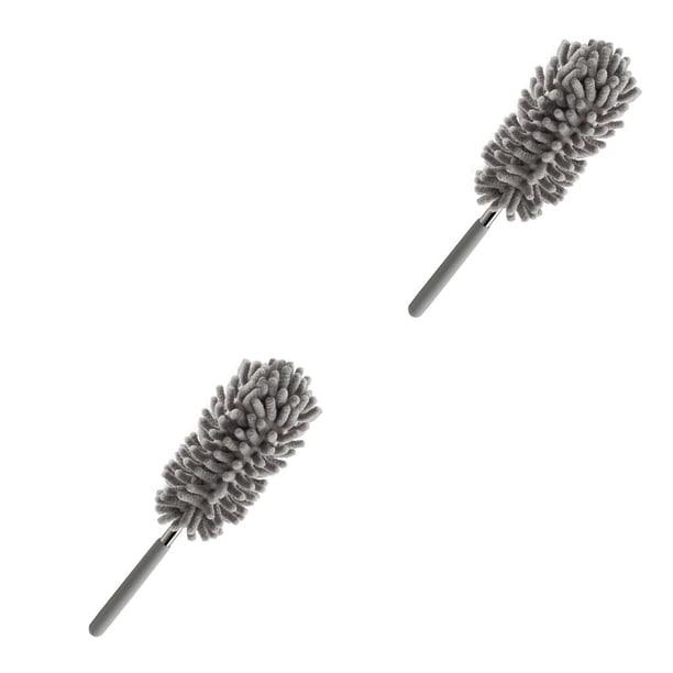 Kearding Plumero telescópico de varilla de acero inoxidable, herramienta de limpieza de cepillo para polvo retráctil para limpieza de coche y Type2 NO2