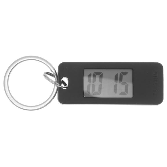 ROSENICE Black Keychain Digital Watch for Students Lightweight and Durable Mute Pocket Watch 2.5 Inch