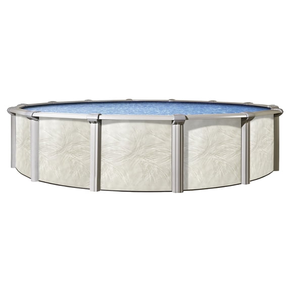Lake Effect Pools Forever 24' Round x 54" Resin Protected Steel Wall Above Ground Swimming Pool