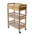 thumbnail image 6 of 3-Tier Entertainment Kitchen Cart Bathroom Handrail Fence Cart W/Drawer & Wheels, 6 of 10