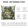 thumbnail image 5 of YINGXI  Summer Frog Pillow Covers - Frog Gifts for Women Girls, Summer Frog Decor, Decorative Frog Summer Pillow Covers, Summer Decorations for Home, Daisy Pillow 18x18in, 5 of 5