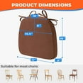 thumbnail image 2 of Xwl 4 Pack 17'' x 16'' Chair Cushions, 2" Thick Dining Chair Pads with Ties and Removable Washable Cover, Seat Cushion for Kitchen Chairs, Indoor Dining Room, Patio Chairs, Beige, 2 of 7