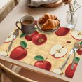 thumbnail image 3 of Farmhouse Apples Placemats Set of 6, Country Tropical Fruits Watercolor Washable Wipeable Table Mats for Dining Tables, Indoor Outdoor Kitchen Place Mats for Holiday Party Table Decor, 3 of 9