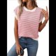 thumbnail image 3 of Suéter Casual de Rayas con Mangas y Bloques de Color Rojo, Talla M, 3 of 10