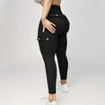 thumbnail image 5 of Tawop Womens Leggings Multiple Pockets High Waisted Leggings Butt Lift Fitness Running Leggings Quickly Dry Tight Utility Leggings, 5 of 9
