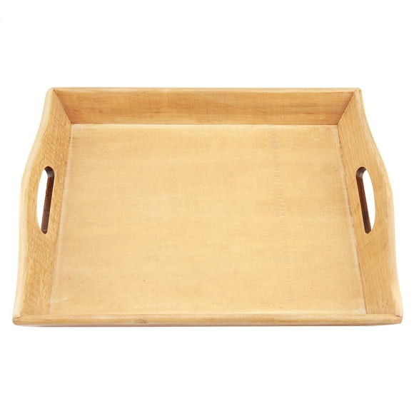 Handmade Light-Colored Wood Tray for Tea Time Treats & Snacks