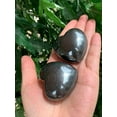 thumbnail image 2 of Hematite Gemstone Hearts, Polished Hematite Puffy Hearts, Hematite Palm Stone, Hematite Heart (10 Hearts）, 2 of 9