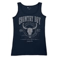 thumbnail image 5 of Country Boy Do No Harm Take No Bull Women's Tank Top Vintage Skull Western Boho Cow American Original USA Country, 5 of 7