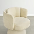 thumbnail image 5 of Spruce & Spring Modern Upholstered Swivel Barrel Accent Chair Beige, Single, 5 of 7
