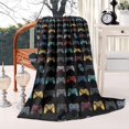 thumbnail image 2 of Colorful Controllers Games Black Pattern Blanket,Comfortable Soft Lamb Wool Throw Blanket,All Season,Warm Lightweight Blankets for Sofa Bed Couch Living Room Chair,40"x50", 2 of 4