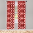 thumbnail image 3 of Ambesonne Fleur De Lis Curtains, Heraldry, Pair of 28"x95", Red White, 3 of 5