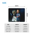 thumbnail image 5 of Alfombrilla de ratón de la novia de Chucky con borde cosido, cómodas alfombrillas con base de goma antideslizante, lavables a granel con tela de licra, para ordenadores y portátiles., 5 of 5