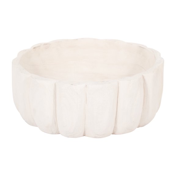 Sagebrook Home Carved Elemental Bowl – Ideal for Stylish Home Decor Enthusiasts, Perfect for Modern and Classic Interiors, Exquisite Centerpiece Bowl