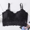 thumbnail image 2 of Sujetador tipo bralette de encaje elástico para mujer - Acolchado, tirantes, cómodo, para uso diario/ropa de estar por casa, talla única (32-38/copa AB), 2 of 3