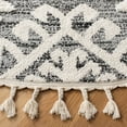 thumbnail image 3 of SAFAVIEH Moroccan Tassel Desmond Southwestern Shag Area Rug, Ivory/Grey, 3' x 3' Round, 3 of 7