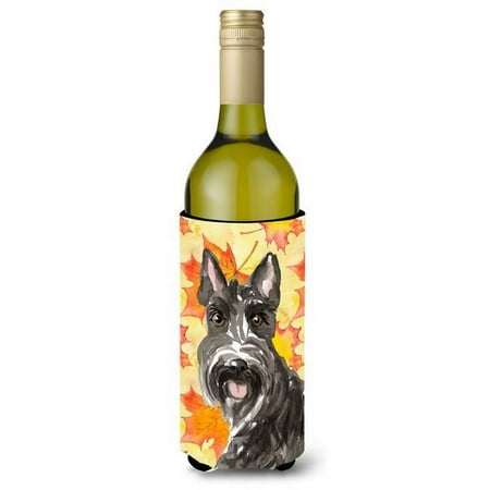 

Fall Leaves Scottish Terrier Wine Bottle Beverge Insulator Hugger