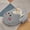 Gray, variant on Cozy Pet Bed for Cats & Small Animals | Semi-Enclosed Slipper Design | Soft Breathable Cotton | Non-Slip Drip-Molded Base | Removable Mat | 50x34x21cm | White/Gray