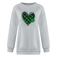 thumbnail image 4 of Chandail en Molleton Oversize 2023 pour Femmes Chemises Unies Col Rond Manches Longues Hauts Blouse Imprimée Coupe Ample Hauts pour Femmes, 4 of 4