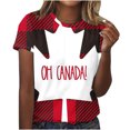 thumbnail image 1 of Camiseta de Moda Casual con Cuello Redondo Y Mangas Cortas para las Mujeres, 1 of 3