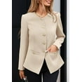 thumbnail image 4 of PRETTYGARDEN Women's Fall Blazers Button Down Fitted Lightweight Dressy Work Suit Jackets Trendy Business Casual Outfits, 4 of 10
