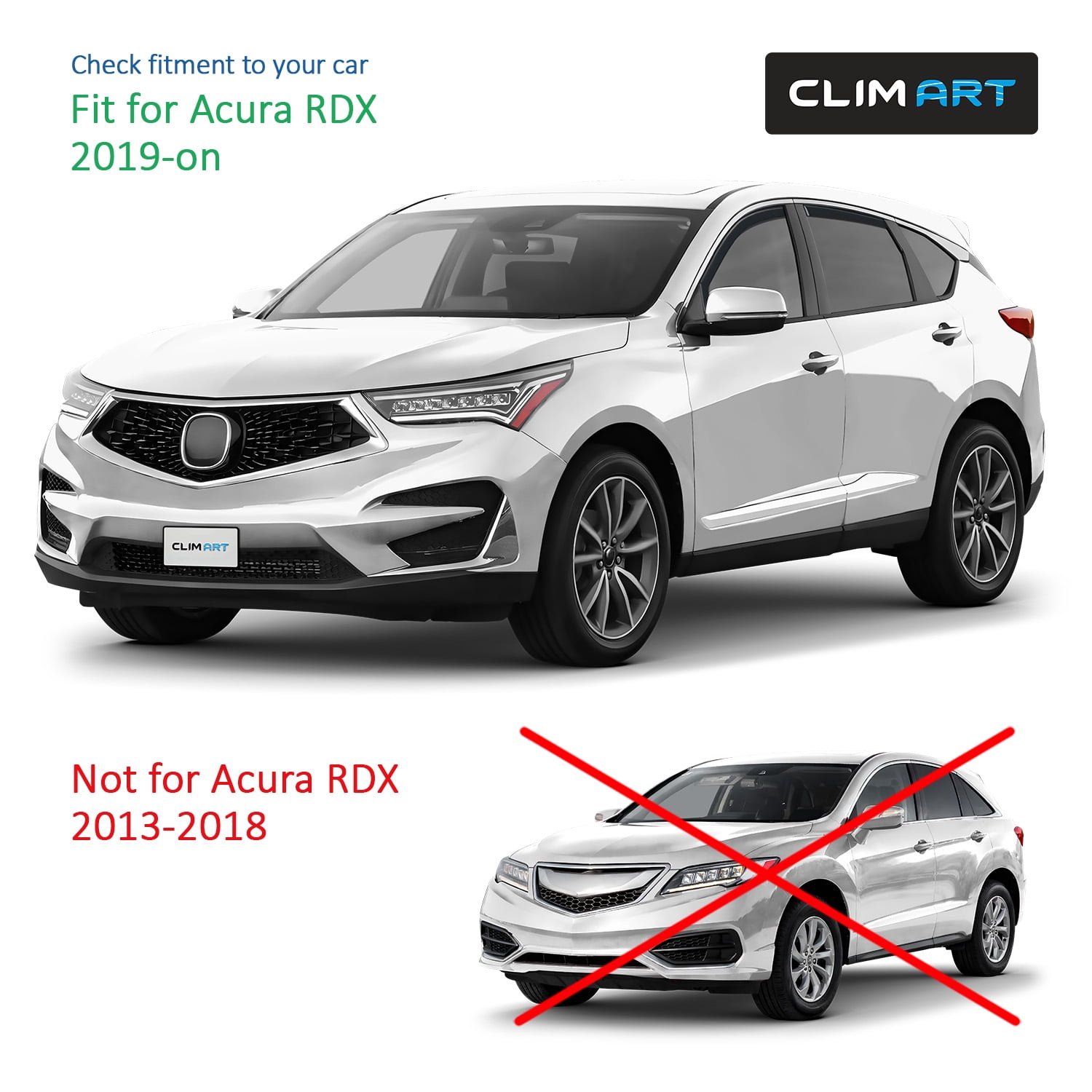 CLIM ART in-Channel Incredibly Durable Rain Guards for Acura RDX 2019-2026, Original Window Deflectors, Vent Window Visors, Vent Deflector, 4 pcs. - 619521