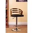 thumbnail image 2 of Modern Wood Back Adjustable Swivel Bar Stool with Cushion, 2 of 5