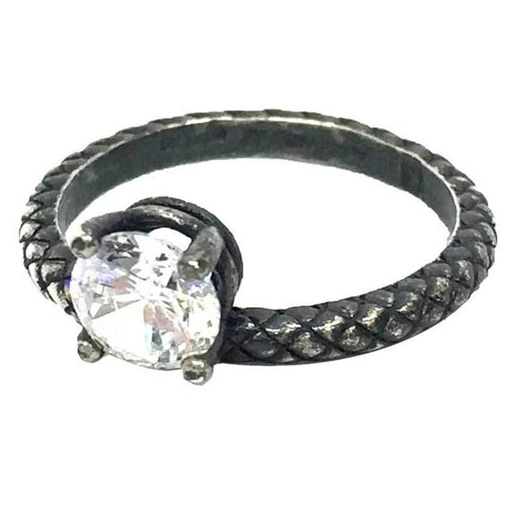 Pre-Owned BOTTEGA VENETA Intrecciato Ring Zirconia #13 Japanese size approximately 12.5 AG925...