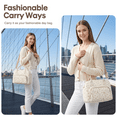 thumbnail image 3 of Gocvo Lunch Bag for Women Insulated Lunch Bag Reusable Cooler Bag Portable Cute Corduroy Lunch Tote Bags for Travel, Work, Picnic(Pink Flowers), 3 of 8