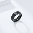 thumbnail image 3 of HIJONES Men Women's Matte Brushed Tungsten Steel Ring Band Statement Finger Jewelry Black Size 7, 3 of 5