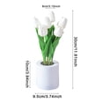 thumbnail image 3 of FENGGHAO Mothers Day Tulip Night Light 6 Heads Pink Artificial Flower LED Lamp with Vase Dimmable Rechargeable Table Centerpiece Home Decor, 3 of 7