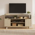 thumbnail image 6 of MELLCOM Mid Century Modern TV Stand, 59 Inches Entertainment Center with Storage, Tall TV Media Console with 2 Fluted Doors Suitable for 50/55/60/65 TV in Living Room, Bedroom, 6 of 7