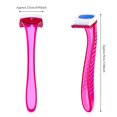 thumbnail image 2 of 12 Pcs Disposable Bikini Razors for Women Bikini Line Trimmer Shaver Small T Type Razor Durable Travel Accessories Pubic Hair Removal Beauty for Body Cosmetic Tool(Pink), 2 of 6